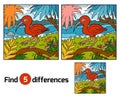 Find differences, Scarlet ibis