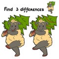Find differences (sheep and christmas tree) Royalty Free Stock Photo