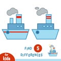 Find differences, Steamship