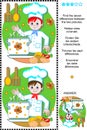 Find the differences visual puzzle - young chef Royalty Free Stock Photo