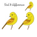 Find differences yellowhammer bird
