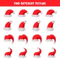 Find different picture of Santa Claus hat.