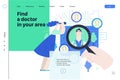 Find a doctor - medical insurance illustration