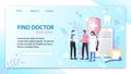 Find Doctor Online Service Vector Illustration
