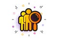 Search people icon. Find employee sign. Vector