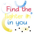 Find The Fighter In You quote sign poster