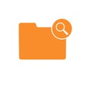 Find folder glass look magnifier search view icon