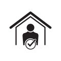 Find home purchaser - web icon Royalty Free Stock Photo