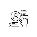 Find, human, search icon. Element of business people icon for mobile concept and web apps. Thin line Find, human, search icon can Royalty Free Stock Photo