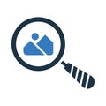Find images, Search photos icon. Simple vector on isolated white background
