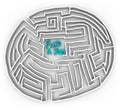 Find a Job - Circular Maze Royalty Free Stock Photo