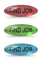 Find job button Royalty Free Stock Photo