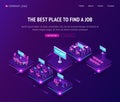 Find job, hiring agency, isometric vacant places