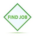 Find Job modern abstract green diamond button Royalty Free Stock Photo