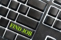 a find job text on the keyboard computer, opportunity vacations search