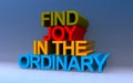 find joy in the ordinary on blue