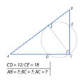 Find the legs of a right triangle