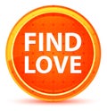 Find Love Natural Orange Round Button Royalty Free Stock Photo
