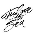 Find Me in the Sea. Modern Calligraphy Hand Lettering for Serigraphy Print