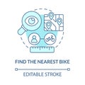 Find nearest bike blue concept icon
