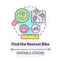 Find nearest bike concept icon