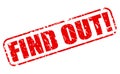 Find out red stamp text Royalty Free Stock Photo