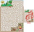 Walk with a doggie - maze for kids Royalty Free Stock Photo