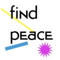 Find Peace quote sign poster