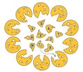 Find a piece of cheese. Find the missing piece of cheese. Puzzle Hidden Items. Matching game