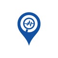 Find pulse gps shape logo designs concept.