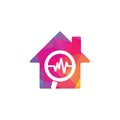 Find pulse home shape logo designs concept.
