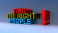 Find the right people on blue