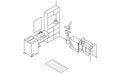 Find a room for rent: Laundry room, washing machine and sink simple isometric