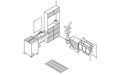 Find a room for rent: Laundry room, washing machine and sink simple isometric