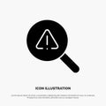 Find, Search, View, Error solid Glyph Icon vector Royalty Free Stock Photo