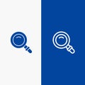 Find, Search, View, Glass Line and Glyph Solid icon Blue banner Line and Glyph Solid icon Blue banner