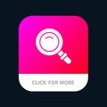 Find, Search, View, Glass Mobile App Button. Android and IOS Glyph Version Royalty Free Stock Photo