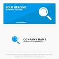 Find, Search, View SOlid Icon Website Banner and Business Logo Template Royalty Free Stock Photo