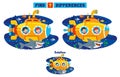 Find Seven Differences Activity For Children