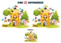 Find Seven Differences Activity For Children