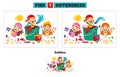 Find Seven Differences Activity For Children