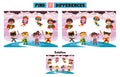 Find Seven Differences Activity For Children