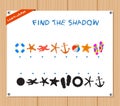 Find the Shadow Educational Activity Task for Preschool Children with summer