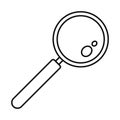 Find solution magnify glass icon, outline style Royalty Free Stock Photo
