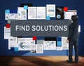 Find Solution Problem Solving Progress Result Concept