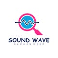 Find Sound wave logo design concept vector. Sound wave illustration design Royalty Free Stock Photo