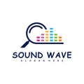 Find Sound wave logo design concept vector. Sound wave illustration design Royalty Free Stock Photo