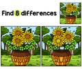 Saint Patricks Day Sun Flower Find The Differences