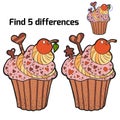Find three differences (cupcake)