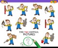 Find two identical builders game for kids